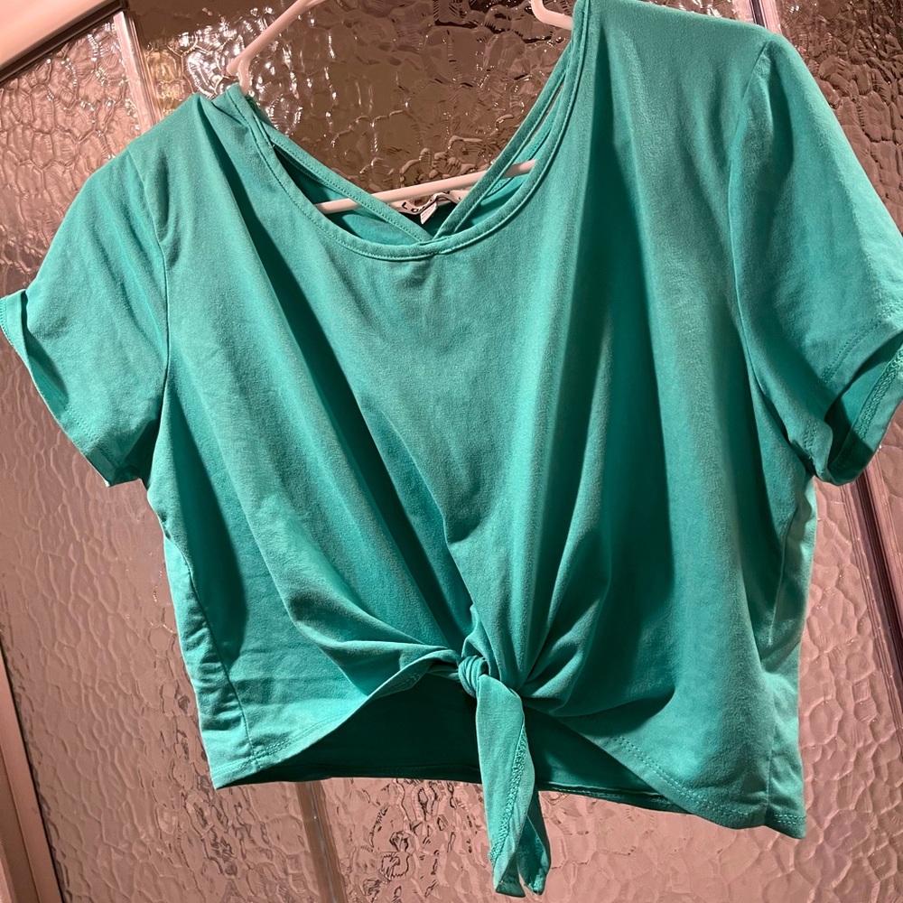 Teal Large crop top never worn